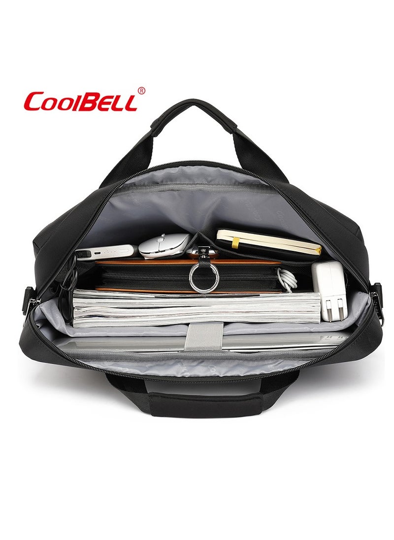 CoolBELL Large Capacity Laptop Bag Multi-Functional Briefcase Black  - Image 5