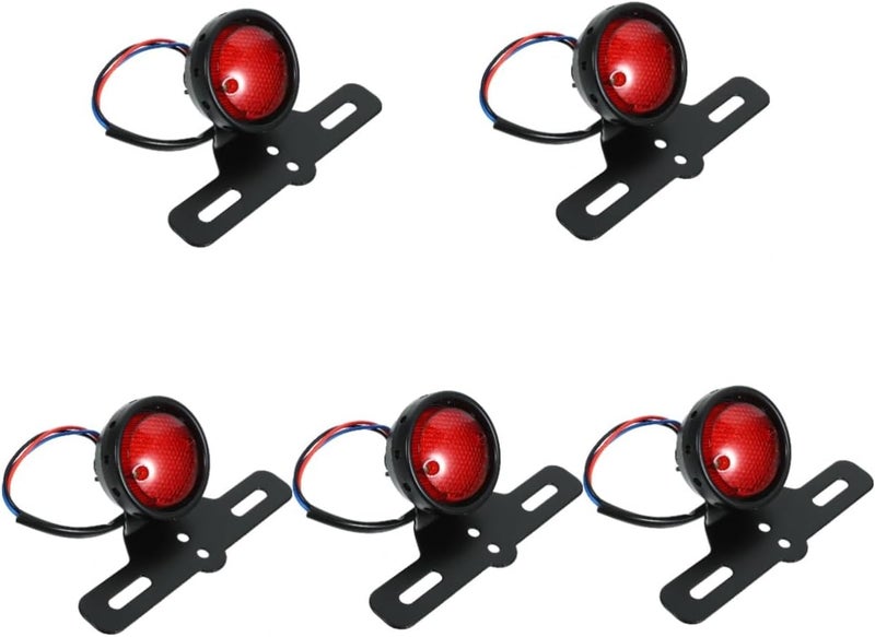 5 قطع مصابيح LED لفرامل دراجة نارية، ذيلية، طراز كلاسيكي، رؤية محسنة، تركيب سهل - Image 1