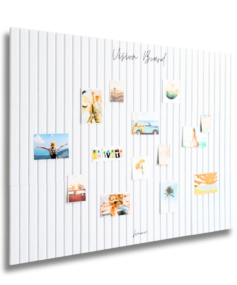 Lamare Vision Board for Wall - Aesthetic Felt Bulletin Board Tiles with Pins & Adhesive Tabs, Collage Board - Minimalist Dream Board for DIY Vision Board Supplies for Women - Image 1