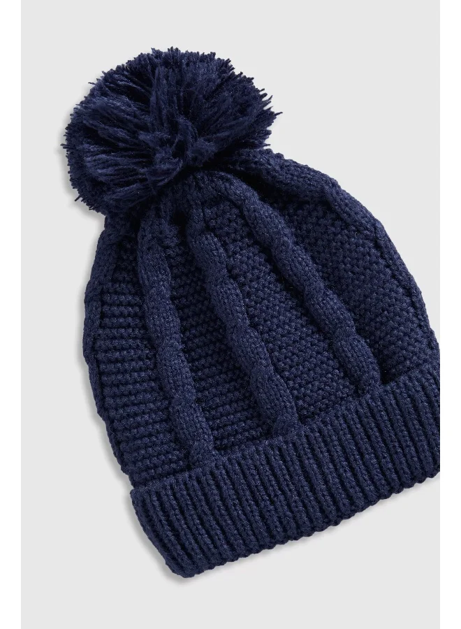 mothercare Navy Beanie Baby Hat