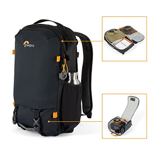 Lowepro Trekker Lite BP 150, Camera Backpack with Removable Insert, with Accessory Strap System, Camera Bag for Mirrorless, Compatible with Sony Alpha 6000, Black - Image 4