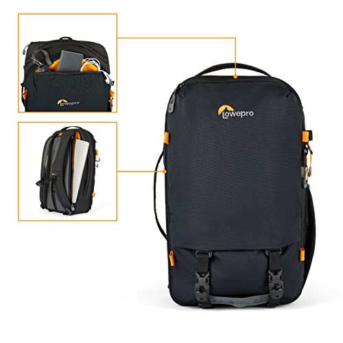Lowepro Trekker Lite BP 150, Camera Backpack with Removable Insert, with Accessory Strap System, Camera Bag for Mirrorless, Compatible with Sony Alpha 6000, Black - Image 3