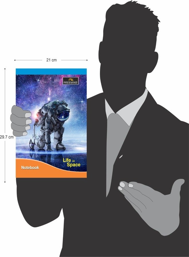 Freemind Notebook, Unruled, A4 Size 29.7 x 21 cm, 92 Pages, Pack of 6 - Image 3