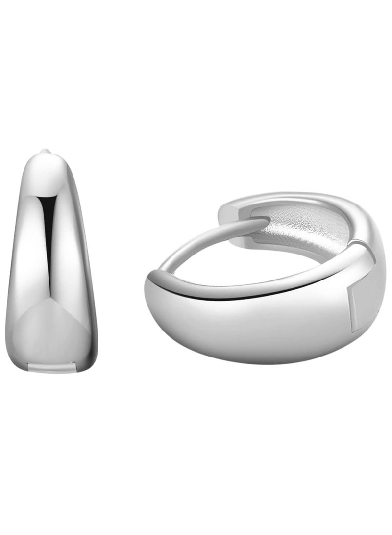 أوزيغالور الأطواق الأنيقة للفتيات، أقراط من الفضة الإسترليني عيار 925 - Image 1