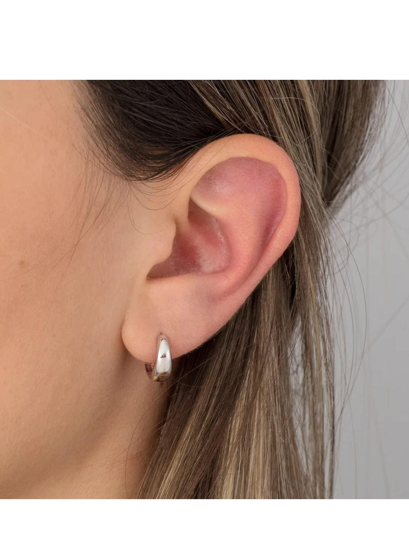 أوزيغالور الأطواق الأنيقة للفتيات، أقراط من الفضة الإسترليني عيار 925 - Image 2