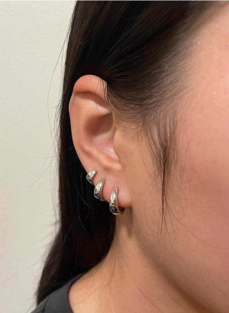 أوزيغالور الأطواق الأنيقة للفتيات، أقراط من الفضة الإسترليني عيار 925 - Image 3