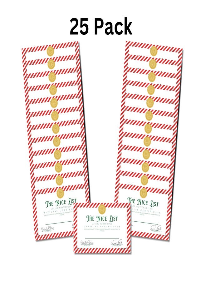 Lashicorn Official Nice List Certificate | 25pk | 5.5" x 8.5" Size | Christmas Holiday Naughty or Nice | North Pole Mail | Santa Cam | From Santa on Cardstock - Image 2