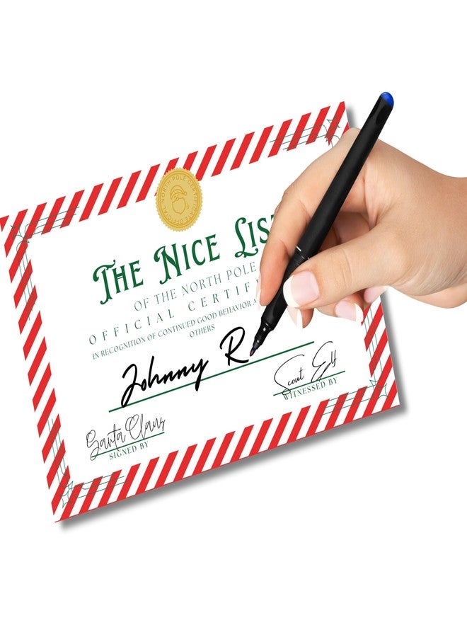 Lashicorn Official Nice List Certificate | 25pk | 5.5" x 8.5" Size | Christmas Holiday Naughty or Nice | North Pole Mail | Santa Cam | From Santa on Cardstock - Image 3