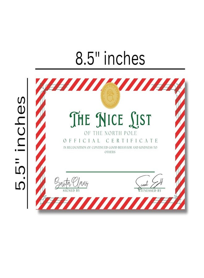 Lashicorn Official Nice List Certificate | 25pk | 5.5" x 8.5" Size | Christmas Holiday Naughty or Nice | North Pole Mail | Santa Cam | From Santa on Cardstock - Image 4
