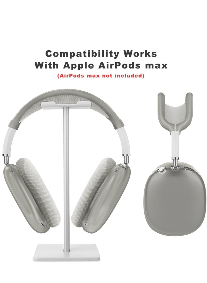 4 in 1 Case Cover for AirPods Max Headphones,Anti-Scratch Ear Pad Case Cover/Ear Cups Cover/Headband Cover/Top Pad Protector,for AirPods Max. Clear Soft Silicone,Skin Scratch Proof. (Clear Black) - Image 2