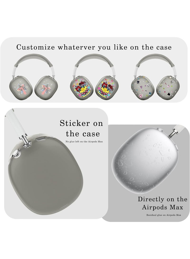 4 in 1 Case Cover for AirPods Max Headphones,Anti-Scratch Ear Pad Case Cover/Ear Cups Cover/Headband Cover/Top Pad Protector,for AirPods Max. Clear Soft Silicone,Skin Scratch Proof. (Clear Black) - Image 5