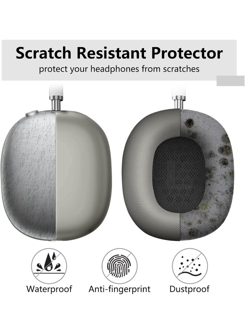 4 in 1 Case Cover for AirPods Max Headphones,Anti-Scratch Ear Pad Case Cover/Ear Cups Cover/Headband Cover/Top Pad Protector,for AirPods Max. Clear Soft Silicone,Skin Scratch Proof. (Clear Black) - Image 4