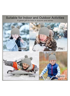 Kids Winter Beanie Hat Scarf and Touchscreen Gloves Set, Fleece Lining Beanie Hat Knit Gloves Neck Warmer for Children 2-8, Grey - pzsku/Z42AACE9F886867E568CEZ/45/_/1717031039/ed4c5947-2948-4bf2-afb2-4f843c70f58a