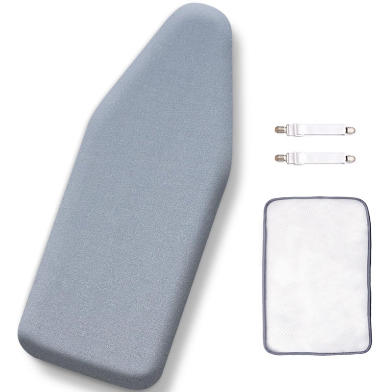 SheeChung 125x32 Small Table Top Ironing Board Cover and PadFits Mini Ironing BoardExtra Thick PaddingElastic CordFastenersHeat ResistanceIroning Board Not Included
