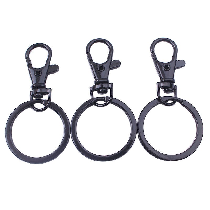 Zinc Alloy Keychain Hook Jewellery Electrophoresis black dog buckle +30 laps 