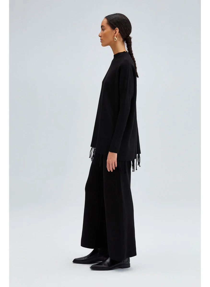 Touche Fringed Sweater Trouser Knitwear Set