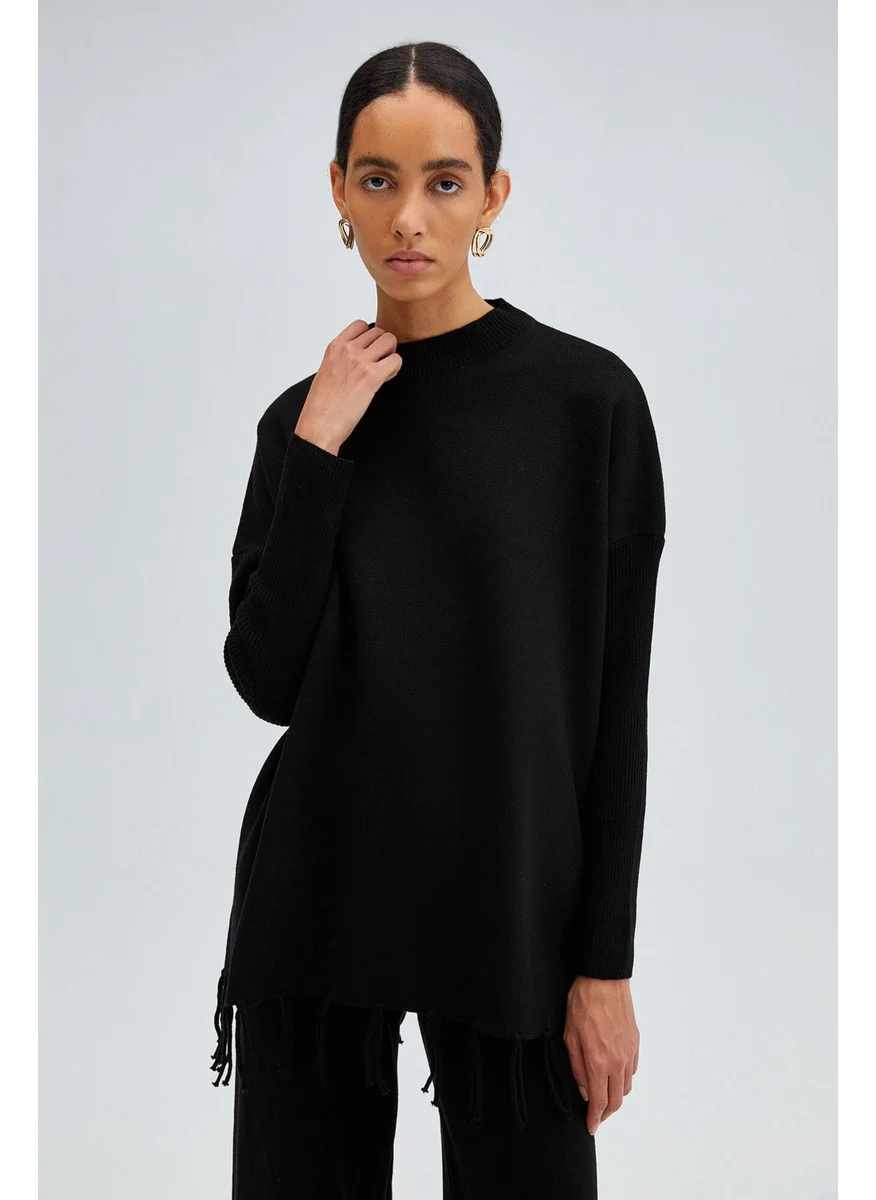 Touche Fringed Sweater Trouser Knitwear Set