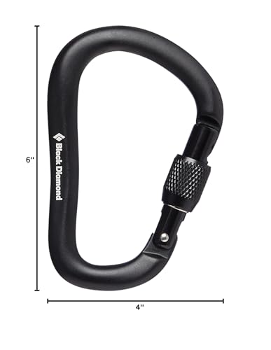 Black Diamond Rocklock Screwgate Locking Carabiner For Rock Climbing  Mountaineering  Rappelling  Work  Black - Image 2