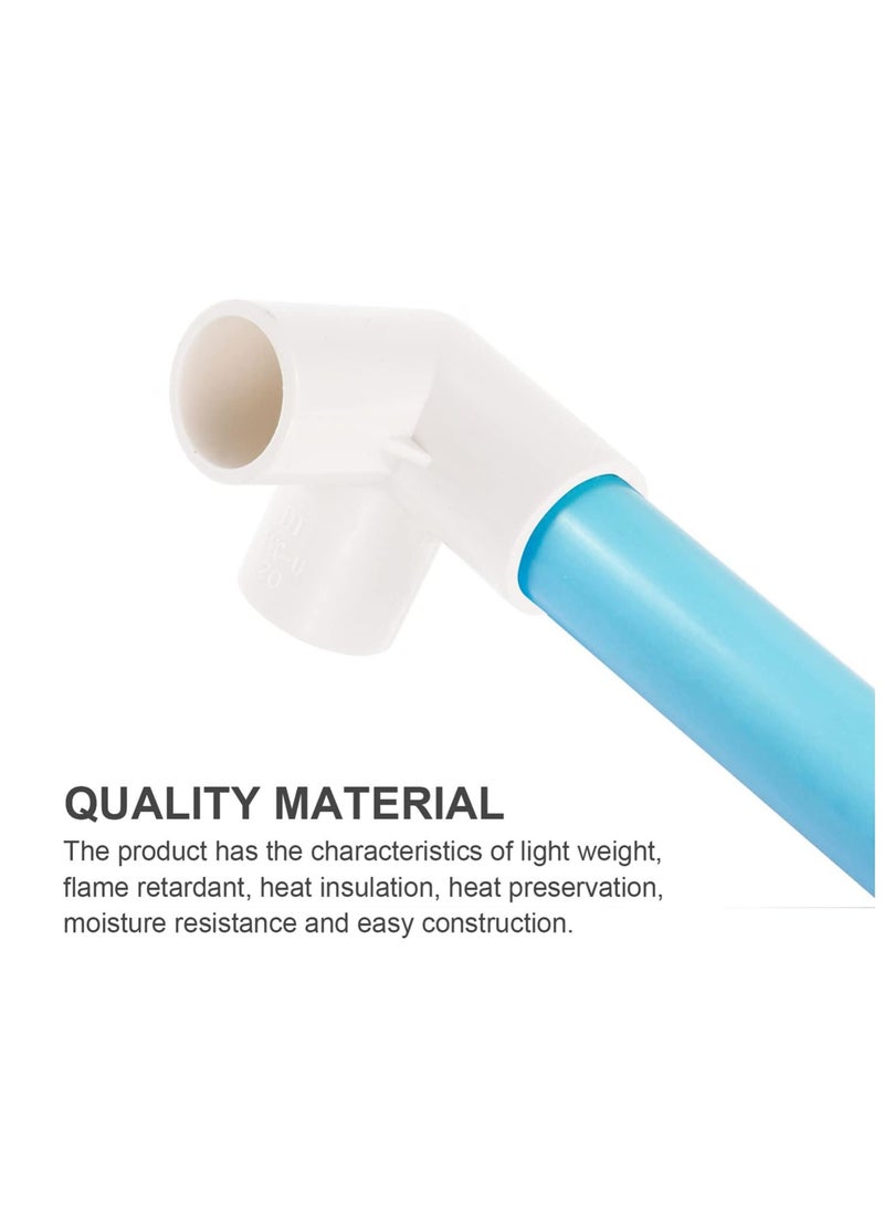 Y&D - 3 Way PVC Fitting Elbow, 8Pcs Water Pipe Adapters Corner, Connectors Accessories Connection Joints for DIY Shelf Garden Support Structure White - Image 1