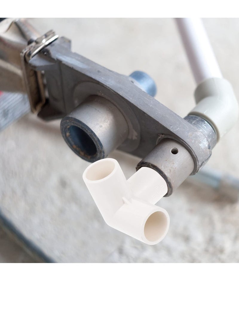 Y&D - 3 Way PVC Fitting Elbow, 8Pcs Water Pipe Adapters Corner, Connectors Accessories Connection Joints for DIY Shelf Garden Support Structure White - Image 1