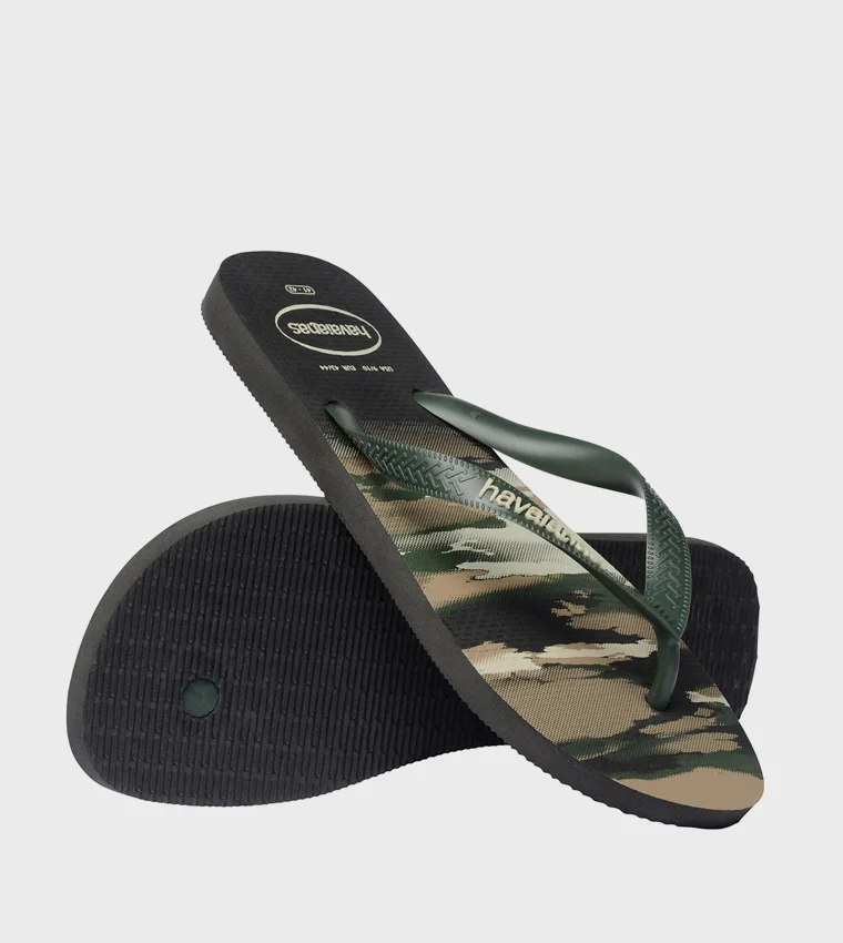 Havaianas Black/Green Olive Hav. Top Camu for Men | Best Price UAE
