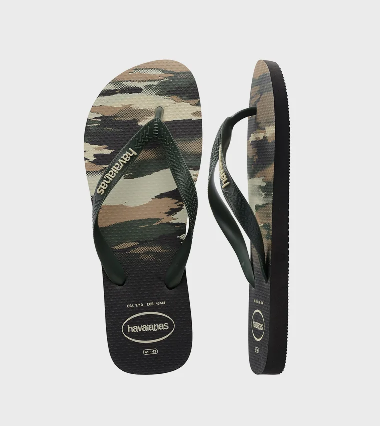 Havaianas Black/Green Olive Hav. Top Camu for Men | Best Price UAE