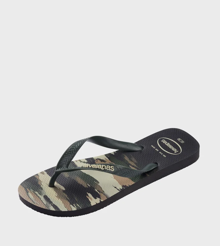 Havaianas Black/Green Olive Hav. Top Camu for Men | Best Price UAE