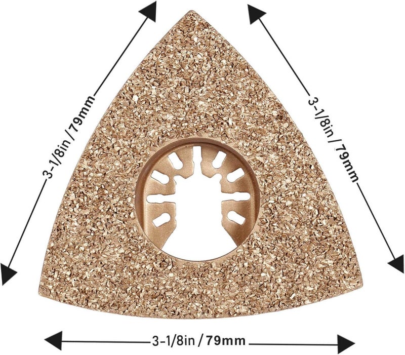 HEMUNC Oscillating Tool Blades, 5pcs Universal Triangle Carbide Oscillating Multitool Saw Blades Accessories kit - Image 2