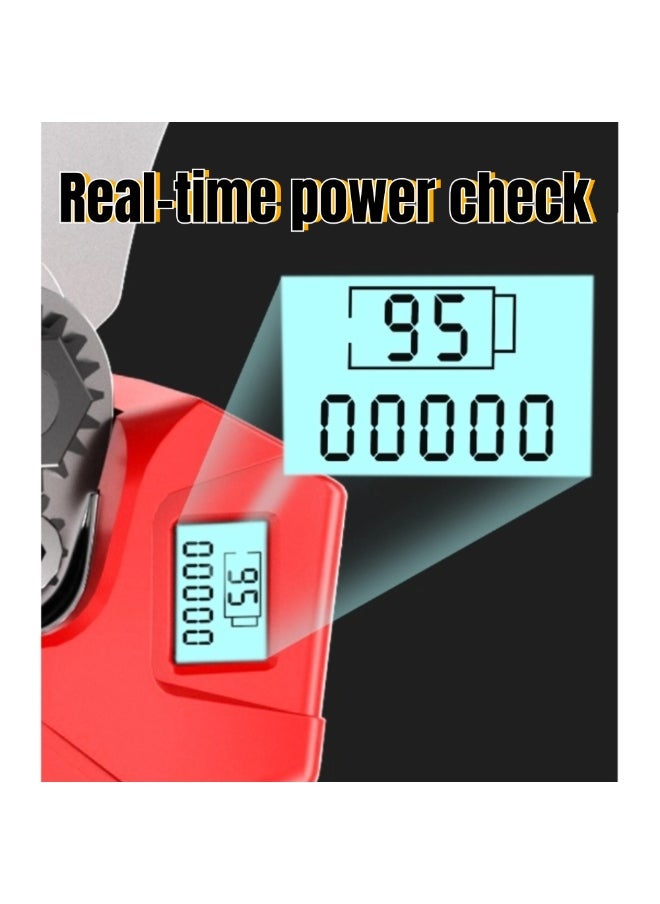 GearZone - Cordless Pruning Shears, Electric Pruner with 2PCS Batteries, Tool Box, 2PCS Replacement Cutting Blades, 25 and 30mm Cutting Diameter, LCD Display Screen, Red Color - Image 1