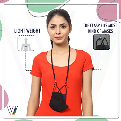 VIVID vision Unisex Adult Fabric Eyeglass Holder Strap Cord | New Chain Adjust on Sunglasses | Anti-slip Retainer Lanyard String Eyewear Frame | CH-223 | Black - Image 4