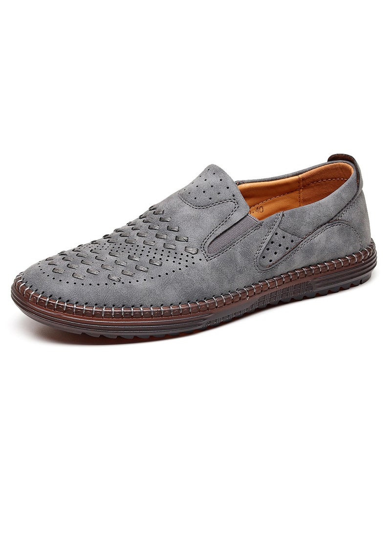 Shougu New Men's Casual Leather Shoes With Rubber Soles  - Image 1