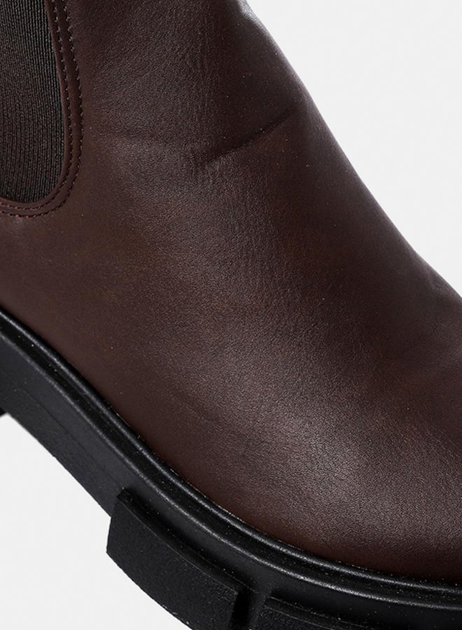 XO Style Leather Ankle Boot Brown - Image 4