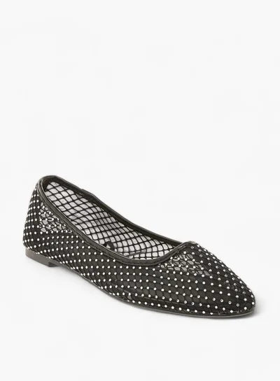 Flora Bella By Shoexpress Women's Stud Embellished Slip-On Ballerina Shoes