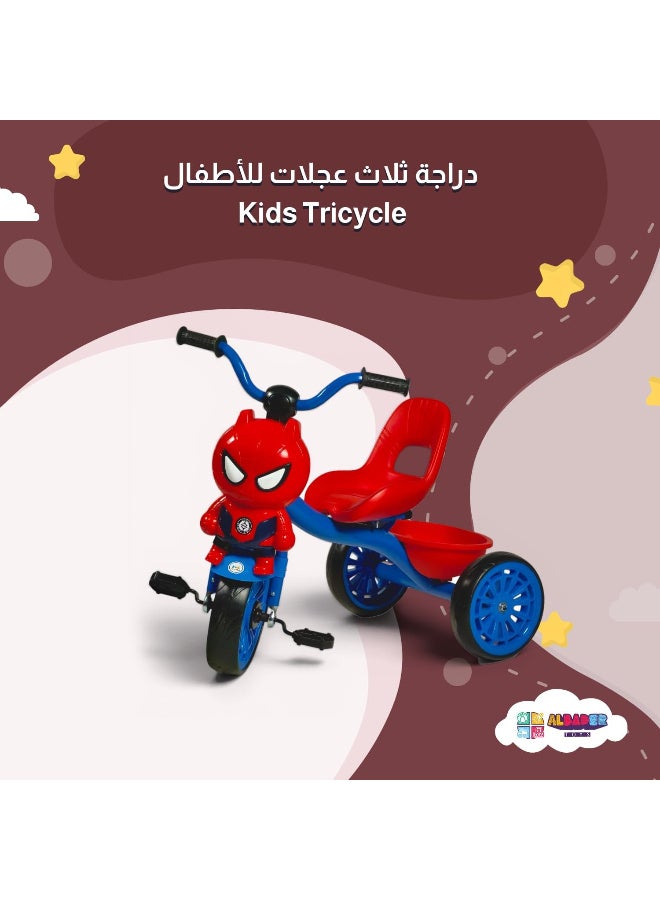 البدر دراجة ثلاثية العجلات للاطفال من البدر بتصميم كرتوني واضواء ومؤثرات صوتية ومقعد مريح ومسند ظهر مرتفع وعجلات ايفا متينة ومساحة تخزين خلفية 70 × 50 × 63 سم - Image 5