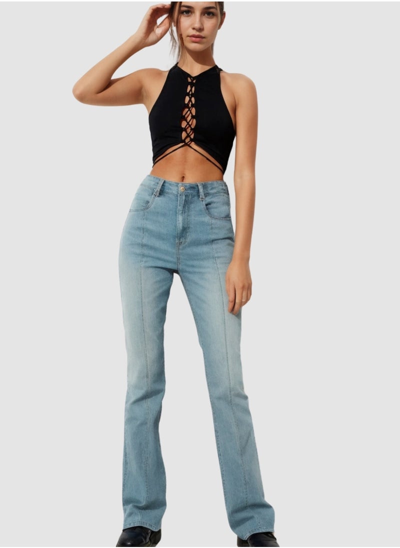 STYCHED - Drawstring Tie Up Top - Image 1