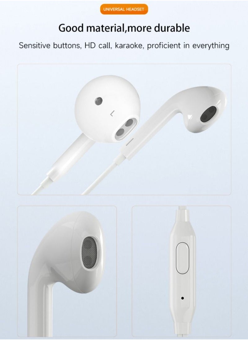 FASTER F6T HI FI Strong Deep Bass Type-C Handsfree With Mic White