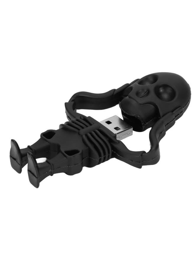 Thoraya Funny Flash Drive Cute Cartoon Micro Skull Shape Thumb Drive Memory Stick Pen Drive For Gift 128GB Black  - Image 2