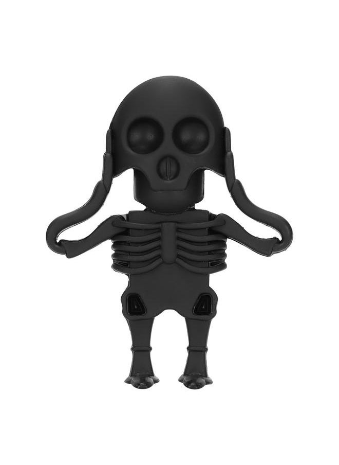 Thoraya Funny Flash Drive Cute Cartoon Micro Skull Shape Thumb Drive Memory Stick Pen Drive For Gift 128GB Black  - Image 1