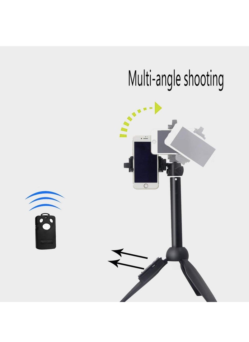 TYCOM - Tycom Selfie Stick For Phone Size 4.5-6.2Inch Extendable Selfie Stick Tripod with Bluetooth Wireless Remote Phone Holder (YT9928 Black) - Image 1