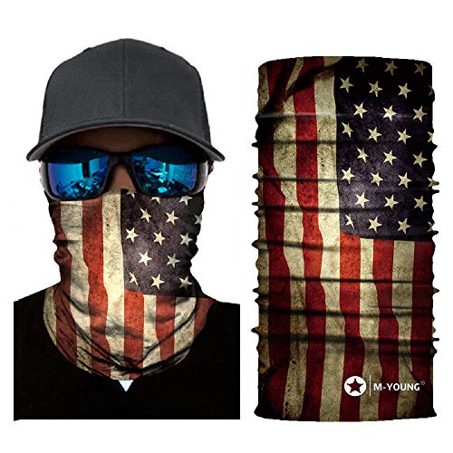M-YOUNG Skull Face Mask Bandanas, Neck Gaiter, Headwear, Magic Scarf, Headband for dust Sun Wind - Image 1