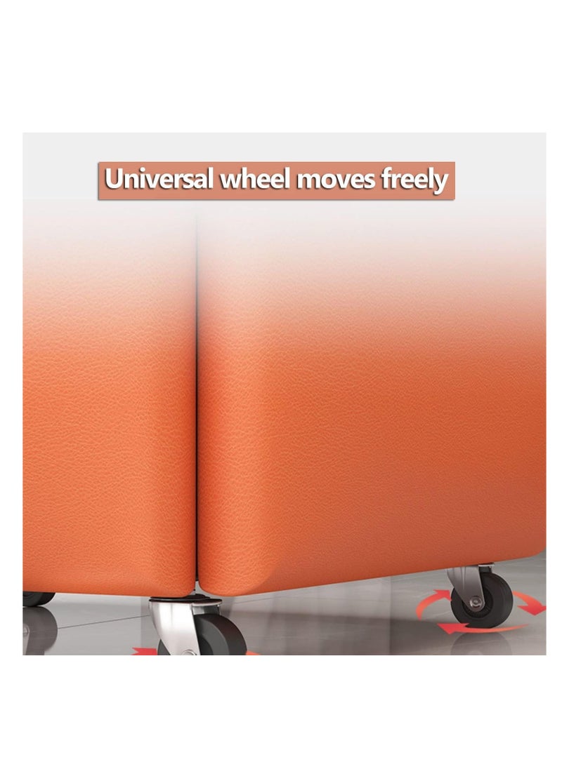 Generic - 5 in 1 Sofa Stool Low Stool Foot Stool Rest Ottoman Shoe Bench Sofa Bench Sofa Stools Square Combination Stool Chair for Home Bedroom (Yellow) - Image 1