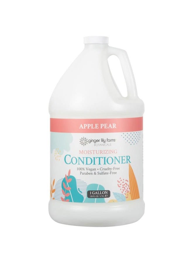 ginger lily farms Botanicals Moisturizing Conditioner for Dry Hair, 100% Vegan & Cruelty-Free, Apple Pear Scent, 1 Gallon Refill (128 fl oz) - Image 1
