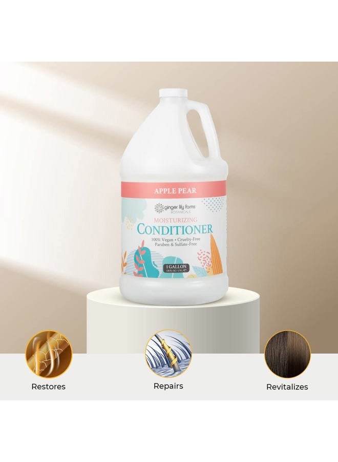 ginger lily farms Botanicals Moisturizing Conditioner for Dry Hair, 100% Vegan & Cruelty-Free, Apple Pear Scent, 1 Gallon Refill (128 fl oz) - Image 4