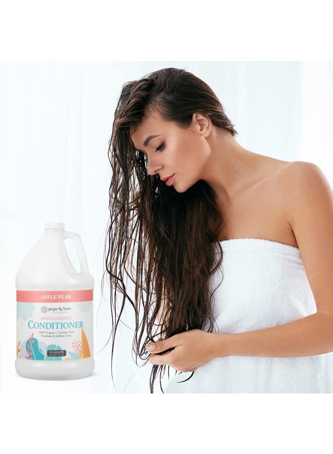 ginger lily farms Botanicals Moisturizing Conditioner for Dry Hair, 100% Vegan & Cruelty-Free, Apple Pear Scent, 1 Gallon Refill (128 fl oz) - Image 5