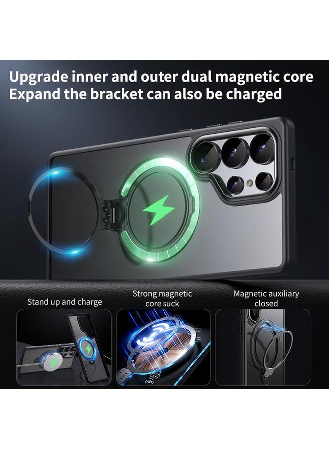 إيروريكس جراب لهاتف Samsung Galaxy S25 Ultra 5G مع حامل مغناطيسي مزدوج الحلقة MagSafe - Image 3