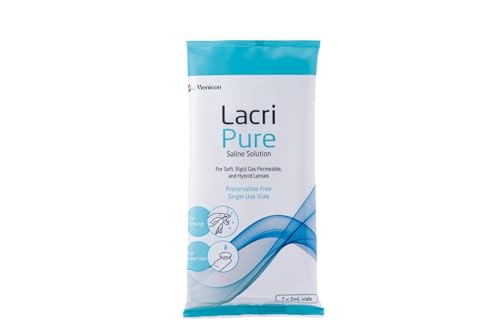 Menicon Menicon LacriPure Saline Contact Lens Solution for Lens Rinse Insertion 7 Vials 5ml 