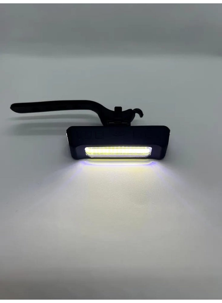 كشاف دراجة LED COB فائق السطوع - أبيض وأحمر - قابل للشحن USB ومقاوم للماء - Image 5