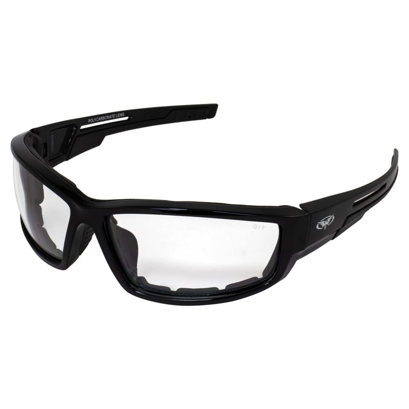 Global Vision Sly Foam Padded Motorcycle Sunglasses Black Frame - Image 1