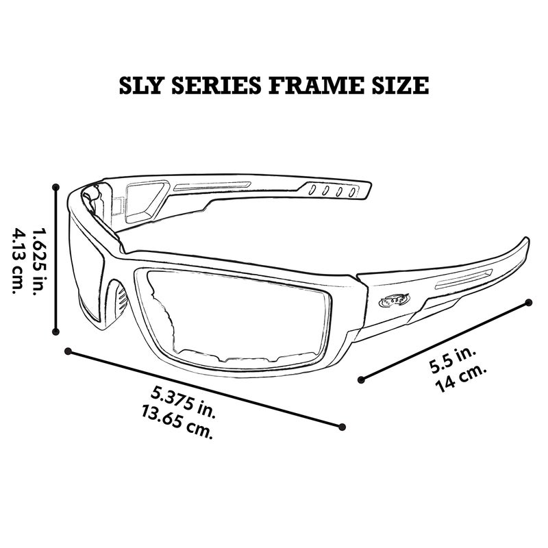 Global Vision Sly Foam Padded Motorcycle Sunglasses Black Frame - Image 5