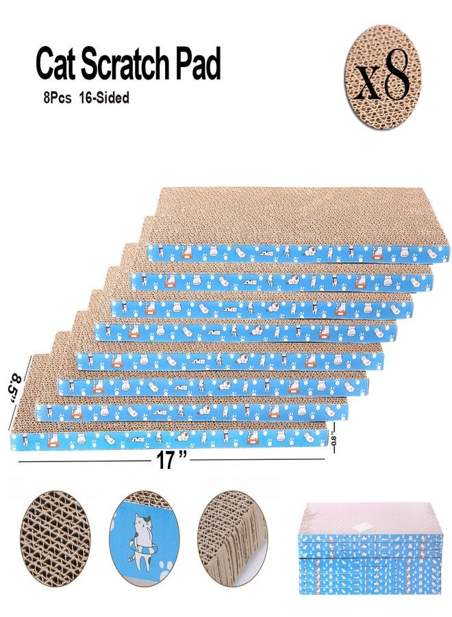 Mankaide 8 Packs in 1 Cat Scratch Pad, Cat Scratcher Cardboard,Reversible,Durable Recyclable Cardboard, Premium Scratch, Suitable for Cats to Rest, - Image 3